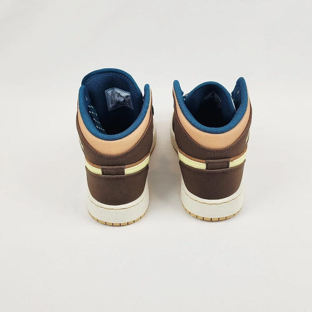 Air Jordan Mid SE Kids Sneakers Brown and Tan